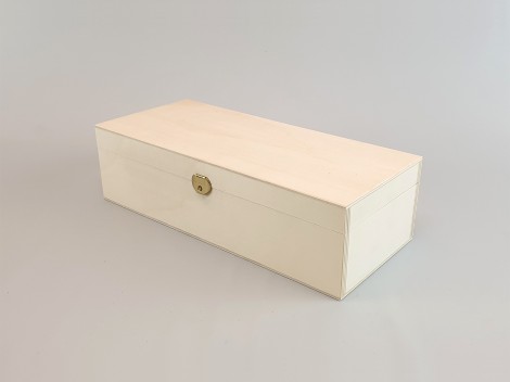 Wooden box 32x14x9 cm. with hinge and clasp Ref.C6MF