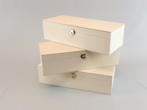 Caja de madera grande 42x42x21 cm. c/bisagra y broche Ref.PC8FD - Mabaonline