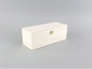 Caja de madera 27x11x10 cm. c/bisagra y broche Ref.C42