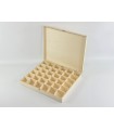 Wooden box 40x33x6 cm. with 36 interior divisions Ref.1557