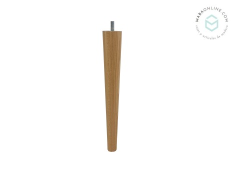 Tapered wooden leg, varnished, 32 cm long Ref.SL2849
