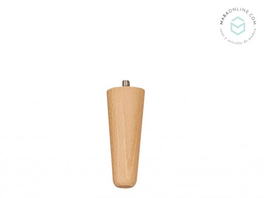Tapered wooden leg, 10 cm long Ref.ST100