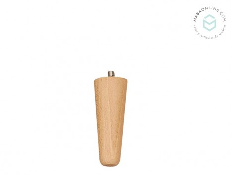 Tapered wooden leg, 10 cm long Ref.ST100