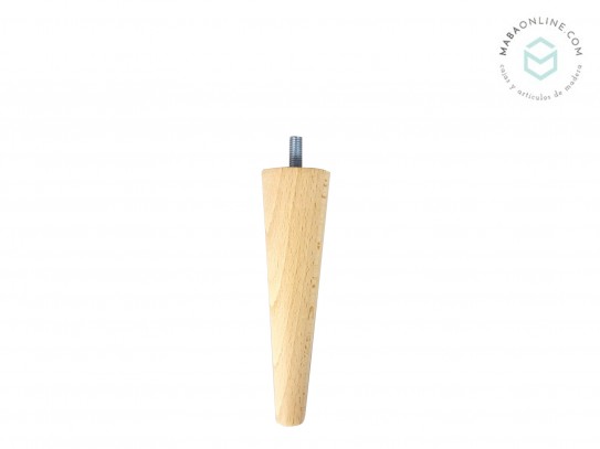 Tapered wooden leg, 15 cm long. Ref.ST91