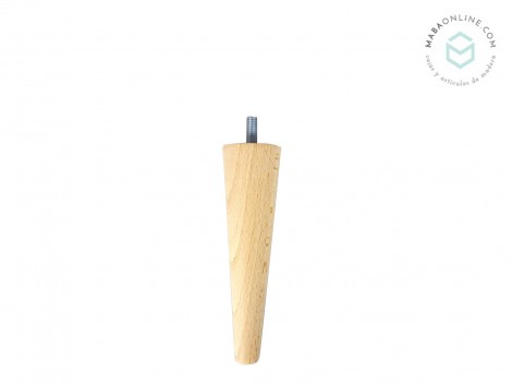 Tapered wooden leg, 15 cm long. Ref.ST91