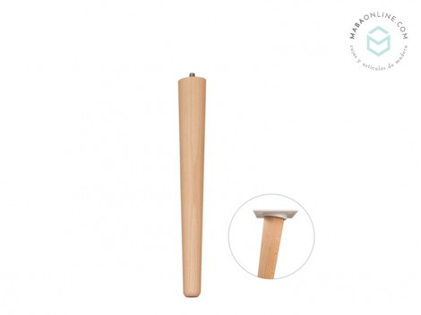 Pata de madera cónica L30 cm. Ref.ST30