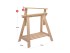 Adjustable white wooden trestle with shelf Ref.1342A