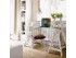 Adjustable white wooden trestle with shelf Ref.1342A