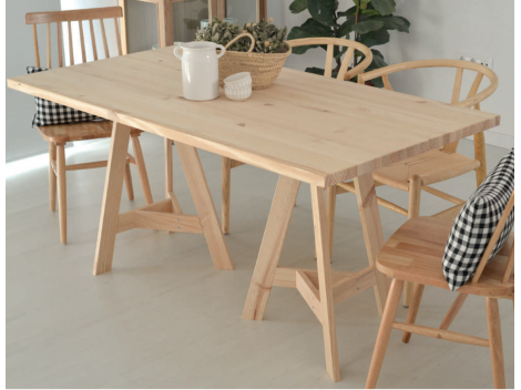 Tablero de pino macizo para mesa