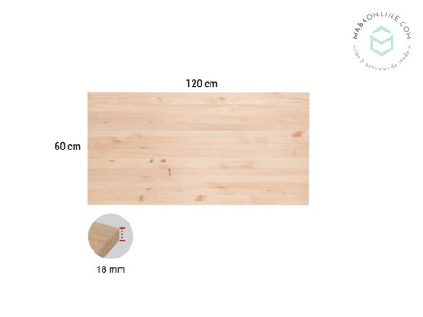 Tablero de pino macizo para mesa