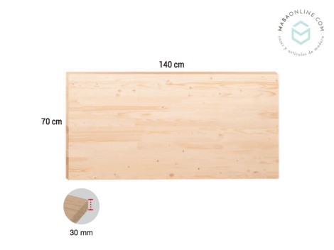 Tablero de madera pino macizo tres medidas Ref.AS12699