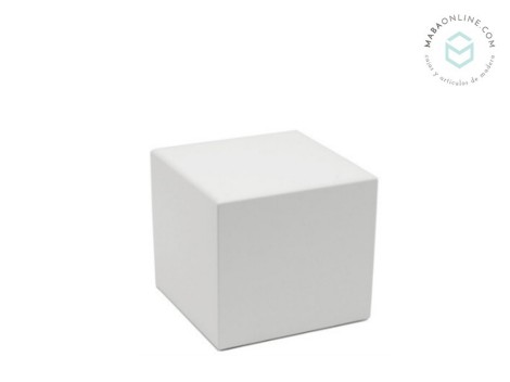 White Square Wooden Base 7x7x7 cm. Ref.MS1A014M