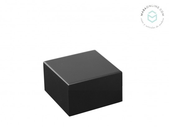 Peana de madera Cuadrada Negra 8x8x3 cm. Ref.MD1A142M