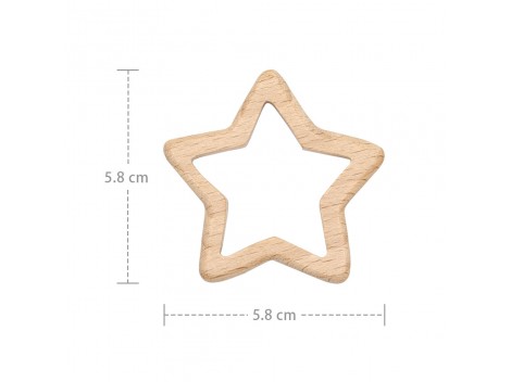 Estrella en madera de haya 5,8x5,8 cm. Ref.RM102