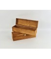 Wooden box 1 Bottle wine Hinge and Brooch honey color Ref.1botBBM