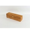 Wooden box 1 Bottle wine Hinge and Brooch honey color Ref.1botBBM