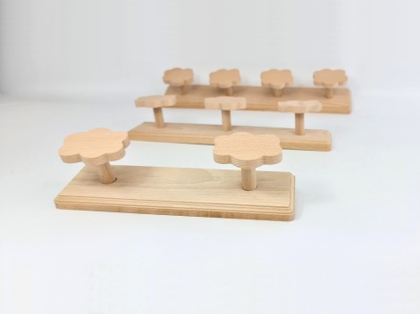 Natural wall coat rack 2, 3 and 4 Cloud hangers Ref.
