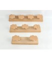 Natural wall coat rack 2, 3 and 4 Cloud hangers Ref.