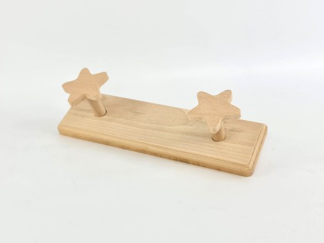 Perchero pared Natural 2, 3 y 4 colgadores Estrellas Ref.855E