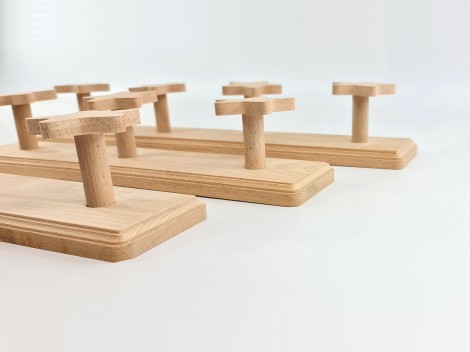 Natural wall coat rack 2, 3 and 4 Star hangers Ref.855E