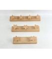 Natural wall coat rack 2, 3 and 4 Star hangers Ref.855E