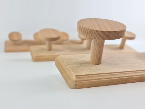Natural wall coat rack 2, 3 and 4 hangers Circle Ref.855R