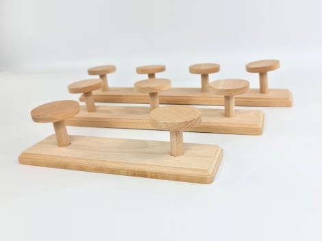 Natural wall coat rack 2, 3 and 4 hangers Circle Ref.855R