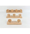 Natural wall coat rack 2, 3 and 4 hangers Circle Ref.855R