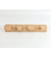 Natural wall coat rack 4 Combined hangers Ref.855C