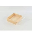 Caja de madera 17,5x17,5x5,5 cm. c/tapa metacrilato Ref.P00C3M