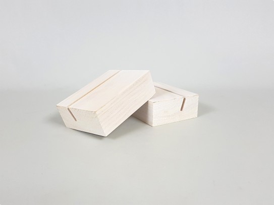 Taco de madera Blanco 12x9x4 cm. Ref.P1005