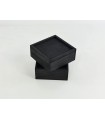 Black wooden box 13x13x6 cm. with Frame sliding cover Ref.P00C01CN