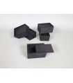 Black wooden box 12x8x7 cm. with sliding lid Ref.1623