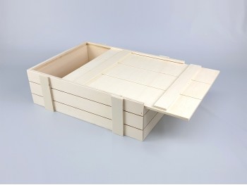 Packaging type wooden box 35x27x10 cm. with sliding lid Ref.P1454C10RT