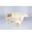 Caja de madera tipo Embalaje 35x27x10 cm. c/tapa corredera Ref.P1454C10RT