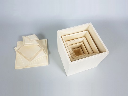 Wooden Matryoshka Boxes Kit 5 units. Ref.P1981