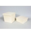 Square wooden box 25x25 cm. with lid 2 sizes Ref.P00C25