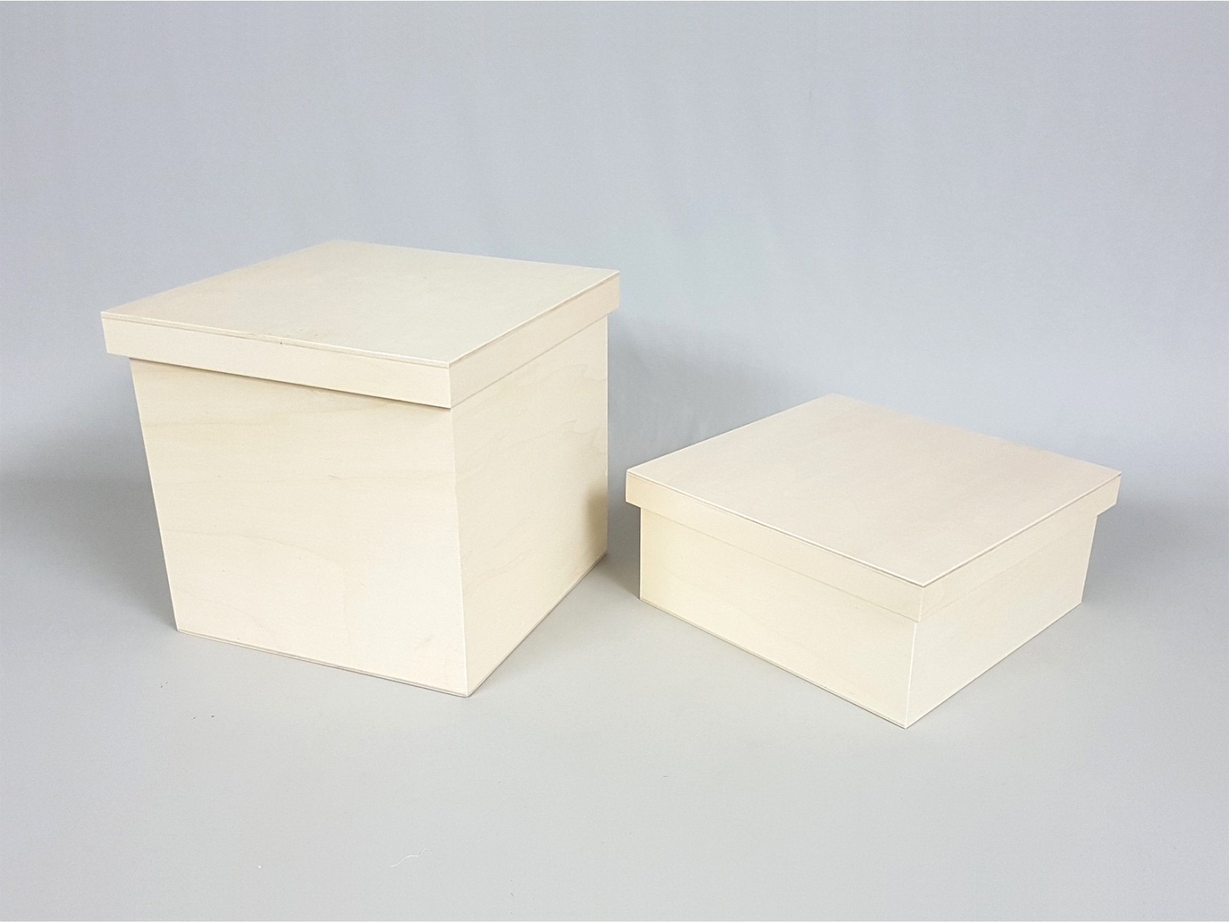 Caja de madera Cuadrada 25x25 cm. c/tapa 2 medidas Ref.P00C25 - Mabaonline