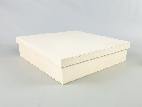 Caja rectangular de madera de chopo con tapa