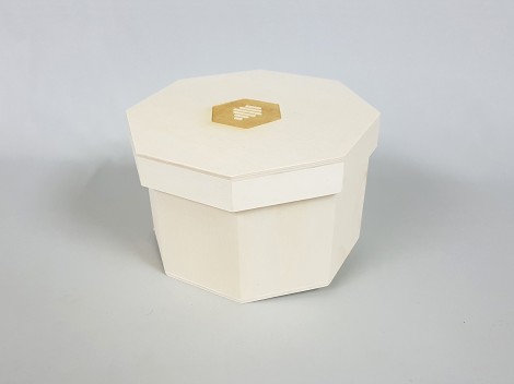 Caja de madera Octogonal 17x17x11 cm. c/tapa Ref.P53C10E