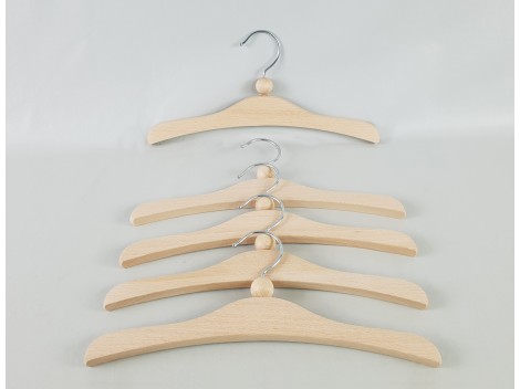 Natural wood hanger for children's clothes with ball Ref.VG2800