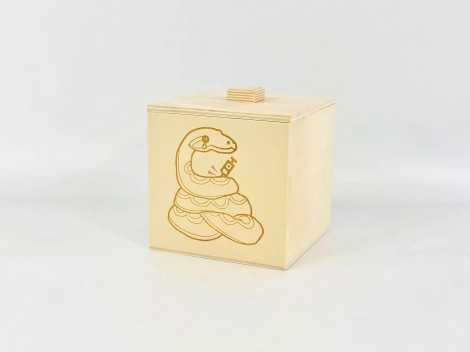 Caja de madera Cúbica 13x13x13 cm. c/tapa Ref.P1985P
