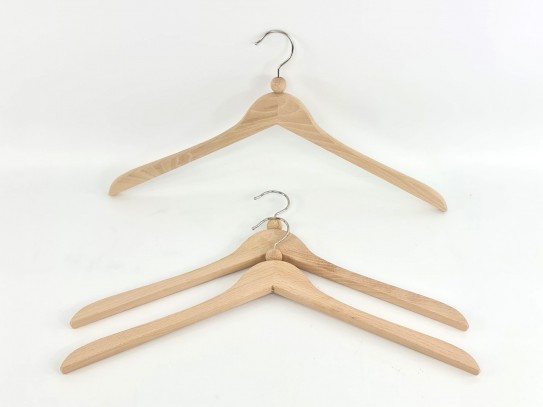 Natural wood hanger for adult clothing with ball Ref.VG2803