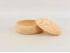 Round pine box Ø13.5x6 cm. with shape and lid Ref.AR7235
