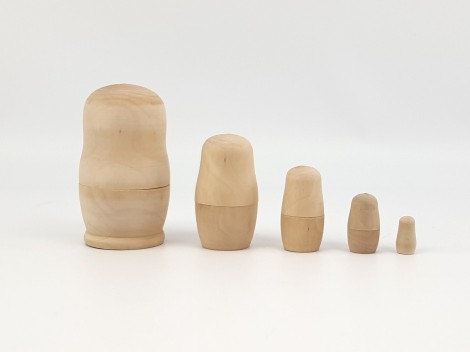 Set 5 unpainted Matryoshka dolls Ref.OP63772