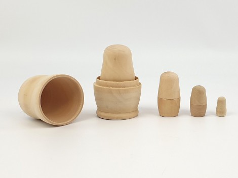 Set 5 unpainted Matryoshka dolls Ref.OP63772
