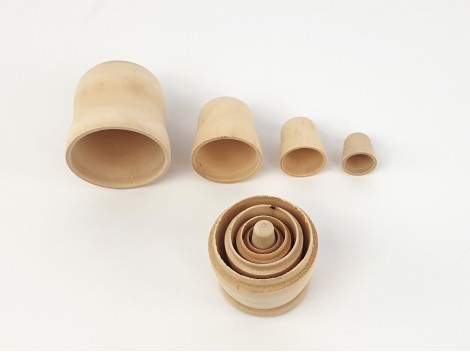 Set 5 unpainted Matryoshka dolls Ref.OP63772