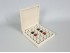 Caja de madera 23x23x5 cm. 25 divisiones Ref.AR1028.2