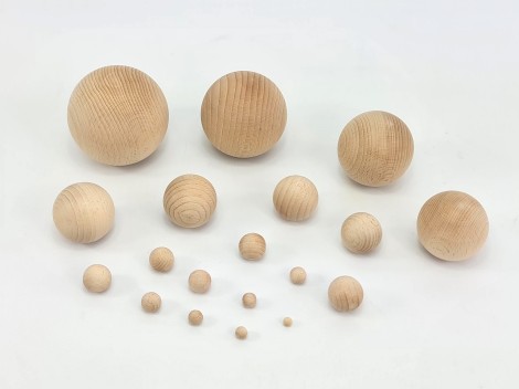 Bolas de madera sin taladro