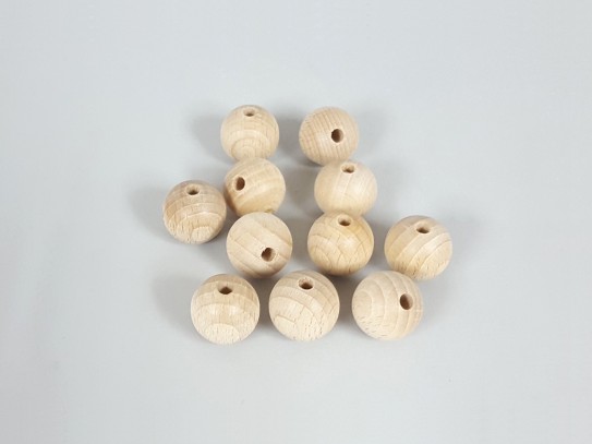 Bolas de madera Ø20 mm. c/T.P. 4,5mm. Ref. 100-20T45